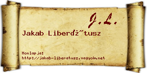 Jakab Liberátusz névjegykártya